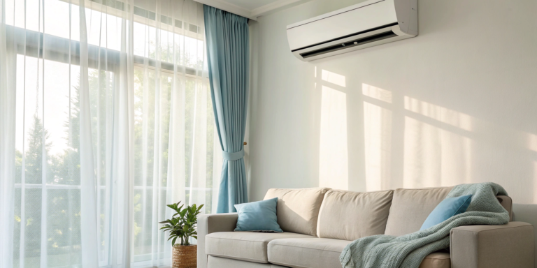 A central AC unit in a modern home, a key part of the central AC tune up cost.